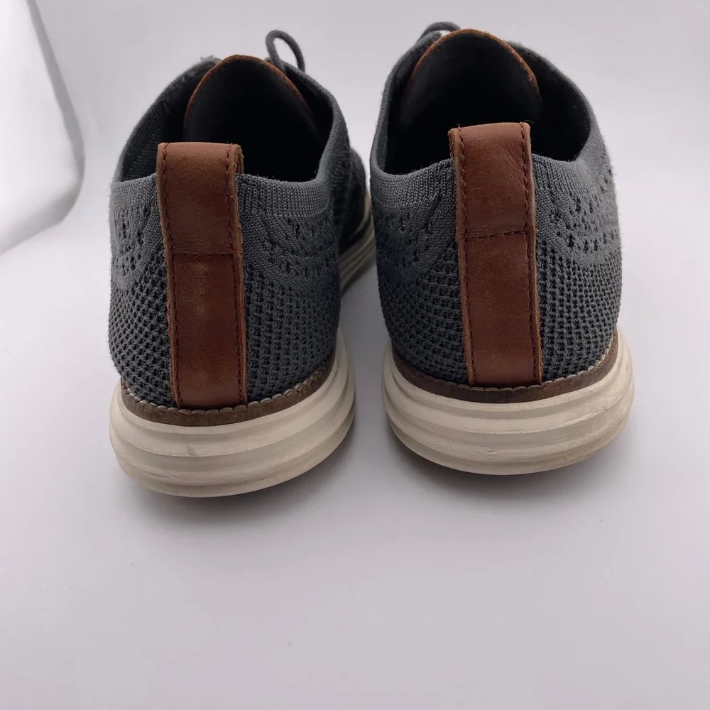 Cole‎ Haan Original Grand Stitchlite Wingtip Gray Knit Oxford Derby Shoes 10 M